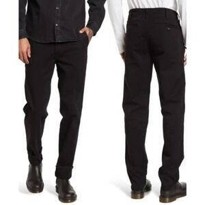 BLDWN‎ Men’s Modern Slim Solid Black Trouser Pants Size 30 NWT